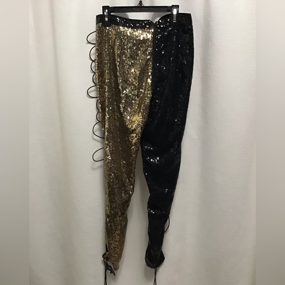 Sequin pants, lace up - Picture 5 of 6